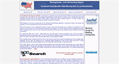 Desktop Screenshot of lostlifeinsurancepolicy.com